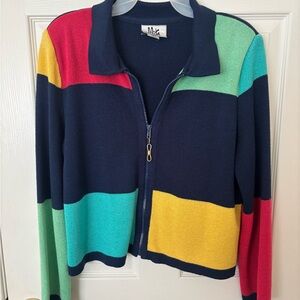 Mita Multicolor Striped Women's Cardigan vintage